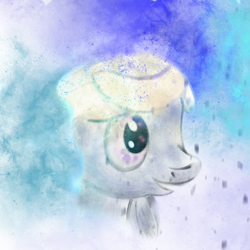 Size: 1067x1067 | Tagged: safe, artist:rupony, character:derpy hooves, species:pony, female, snow, snowfall, snowflake, solo