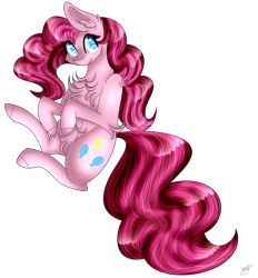 Size: 5204x5600 | Tagged: safe, artist:cat-chai, character:pinkie pie, species:pony, absurd resolution, chest fluff, female, simple background, solo, transparent background