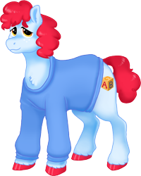 Size: 946x1182 | Tagged: safe, artist:graffiti, oc, oc only, oc:alphabet, species:earth pony, species:pony, 2018 community collab, derpibooru community collaboration, clothing, colored hooves, male, simple background, solo, sweater, transparent background
