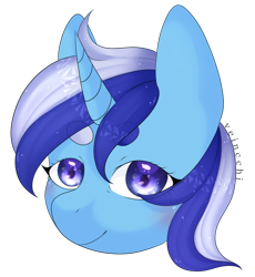 Size: 3500x3800 | Tagged: safe, artist:veincchi, character:minuette, species:pony, species:unicorn, blushing, bust, cute, female, mare, simple background, smiling, solo, transparent background