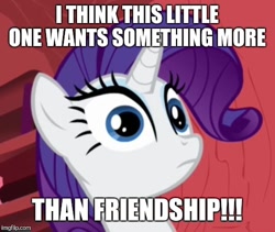Size: 500x422 | Tagged: safe, artist:stay gold, character:rarity, species:pony, species:unicorn, female, image macro, implied sex, meme, reference