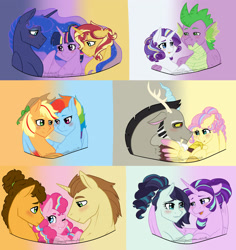 Size: 2221x2351 | Tagged: safe, artist:tejedora, character:applejack, character:cheese sandwich, character:coloratura, character:discord, character:donut joe, character:fluttershy, character:pinkie pie, character:princess luna, character:rainbow dash, character:rarity, character:spike, character:starlight glimmer, character:sunset shimmer, character:twilight sparkle, species:alicorn, species:dragon, species:pony, ship:appledash, ship:cheesejoe, ship:cheesepie, ship:cheesepiejoe, ship:discoshy, ship:pinkiejoe, ship:sparity, ship:sunsetsparkle, ship:twiluna, alicornified, bisexual, cologlimmer, crack shipping, female, gay, hug, lesbian, lunashimmer, lunashimmerlight, male, mane seven, mane six, meme, older, ot3, otp, pinkie pie gets all the stallions, polyamory, race swap, rainbow power, shimmercorn, shipping, starlicorn, straight, winghug, xk-class end-of-the-world scenario
