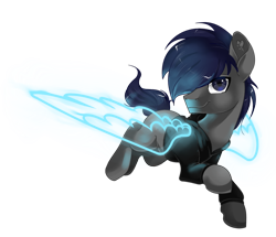 Size: 600x516 | Tagged: safe, artist:mlpdarksparx, oc, oc only, species:pony, artificial wings, augmented, clothing, looking at you, magic, magic wings, male, raffle prize, simple background, smiling, solo, stallion, sweater, transparent background, wings