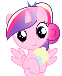 Size: 4108x5000 | Tagged: safe, artist:drpancakees, character:princess cadance, :3, absurd resolution, cute, cutedance, female, filly, looking at you, milkshake, milkshake ponies, simple background, smiling, solo, transparent background, vector