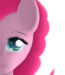Size: 1300x1500 | Tagged: dead source, safe, artist:glittersonyourface, character:pinkie pie, species:earth pony, species:pony, bust, female, mare, simple background, smiling, solo, white background