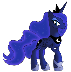 Size: 1976x2000 | Tagged: safe, artist:zefrenchm, character:princess luna, female, simple background, solo, transparent background