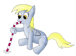 Size: 2000x1482 | Tagged: safe, artist:zefrenchm, character:derpy hooves, female, simple background, solo, straw, transparent background, underp