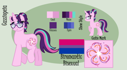 Size: 1024x571 | Tagged: safe, artist:ficklepickle9421, base used, oc, oc only, parent:starlight glimmer, parent:twilight sparkle, parents:twistarlight, species:pony, species:unicorn, glasses, magical lesbian spawn, offspring