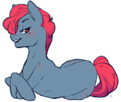 Size: 1939x1628 | Tagged: safe, artist:affurro, character:apple split, species:earth pony, species:pony, apple family member, blushing, looking at you, simple background, smiling, solo, transparent background