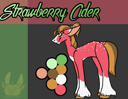 Size: 1198x936 | Tagged: safe, artist:thebigearredbat, oc, oc:strawberry cider, parent:big macintosh, parent:trouble shoes, parents:troublemac, species:earth pony, species:pony, darkverse, abstract background, blaze (coat marking), male, offspring, parent:orchard blossom, socks (coat marking), solo, stallion