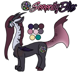 Size: 2176x2000 | Tagged: safe, artist:thebigearredbat, oc, oc only, oc:serenitybliss, parent:discord, parent:fluttershy, parent:zecora, parents:discoshycora, magical threesome spawn, multiple parents, offspring, simple background, solo, transparent background