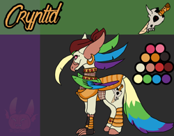 Size: 2176x1700 | Tagged: safe, artist:thebigearredbat, oc, oc:cryptid, parent:captain celaeno, parent:rainbow dash, parents:celaenodash, species:classical hippogriff, species:hippogriff, darkverse, my little pony: the movie (2017), magical lesbian spawn, offspring, solo