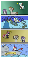 Size: 400x800 | Tagged: safe, artist:acidemerald, character:coco pommel, character:maud pie, character:moondancer, character:mudbriar, character:trixie, species:earth pony, species:pony, species:unicorn, ship:maudbriar, ship:mauxie, episode:the maud couple, g4, my little pony: friendship is magic, apple, big no, boat, canoe, coco the shipper, comic, derp, female, food, lesbian, macbriar, male, mare, metaphor, moondancer the shipper, ship, shipper on deck, shipping, shipping denied, shipwreck, sinking ship, smiling, stallion, stick, straight, when she smiles