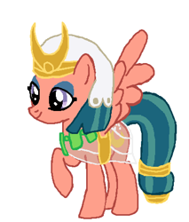 Size: 386x454 | Tagged: safe, artist:qjosh, character:pinkie pie, character:somnambula, g4, character to character, pony to pony, raised hoof, transformed