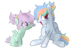 Size: 1100x818 | Tagged: safe, artist:jaysey, base used, oc, oc only, oc:speed scooter, parent:night light, parent:windy whistles, species:pegasus, species:pony, colored pupils, duo, female, filly, mare, offspring, parent swap au, parents:windylight, simple background, transparent background
