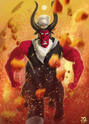 Size: 1000x1387 | Tagged: safe, artist:xaneas, character:lord tirek, species:centaur, intimidating, looking at you, male, nose piercing, nose ring, piercing, solo