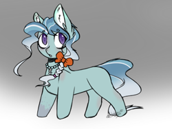 Size: 534x401 | Tagged: safe, artist:pinkdolphin147, character:petunia paleo, character:silver spoon, species:earth pony, species:pony, g4, blank flank, female, fusion, gradient background, solo