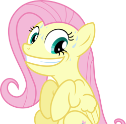 Size: 4800x4707 | Tagged: safe, artist:flizzick, character:fluttershy, episode:magic duel, g4, my little pony: friendship is magic, absurd resolution, female, inverted mouth, simple background, solo, sweat, transparent background, vector