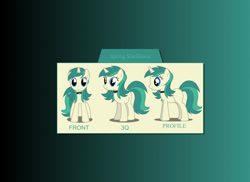 Size: 1485x1080 | Tagged: safe, artist:shooting star, oc, oc only, oc:spring starflower, species:pony, species:unicorn, choker, cute, female, freckles, front, mare, missing cutie mark, profile view, reference, reference sheet, show accurate, smiling, solo, vector