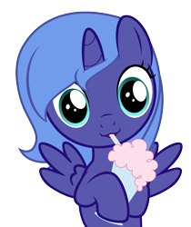 Size: 6000x7155 | Tagged: safe, artist:drpancakees, character:princess luna, species:pony, absurd resolution, cute, female, filly, milkshake, milkshake ponies, simple background, solo, transparent background, vector, woona