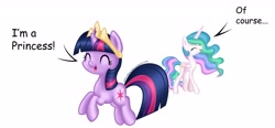 Size: 6478x3000 | Tagged: safe, artist:zoevulpez, character:princess celestia, character:twilight sparkle, absurd resolution, accessory swap, cute, dialogue, female, filly, filly twilight sparkle, redraw, remake, too big for derpibooru, twiabetes, twilight wants to be a princess, younger