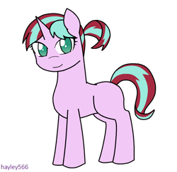 Size: 960x929 | Tagged: safe, artist:hayley566, oc, oc only, oc:daylight gleam, parent:starlight glimmer, parent:sunset shimmer, parents:shimmerglimmer, species:pony, species:unicorn, blank flank, female, filly, magical lesbian spawn, offspring, ponytail, simple background, solo, transparent background, younger