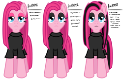 Size: 4900x3200 | Tagged: safe, artist:fascismnotincluded, character:pinkamena diane pie, character:pinkie pie, species:pony, female, frock coat, high res, personality swap, pinkie pie's boutique, solo