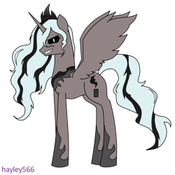 Size: 2448x2448 | Tagged: safe, artist:hayley566, character:cozy glow, species:alicorn, species:pony, adult, alicornified, alternate cutie mark, alternate hairstyle, alternate universe, black sclera, corrupted, cozycorn, crazy glow, crown, evil, female, grin, hoof shoes, insanity, jewelry, mare, nightmarified, older, older cozy glow, race swap, regalia, simple background, smiling, solo, transparent background, wavy mane