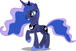 Size: 733x493 | Tagged: safe, artist:canon-lb, character:princess luna, species:alicorn, species:pony, absurd resolution, female, simple background, smiling, solo, transparent background, vector