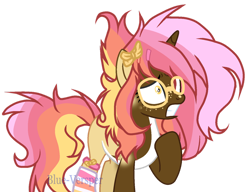 Size: 1024x786 | Tagged: safe, artist:blue-versper, oc, oc:coco dust, species:pony, species:unicorn, female, glasses, mare, simple background, solo, transparent background