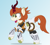 Size: 2045x1850 | Tagged: safe, artist:xphil1998, character:autumn blaze, species:kirin, species:pony, episode:sounds of silence, g4, my little pony: friendship is magic, armor, colored hooves, crossover, female, gradient background, hooves, kirin armor, monster hunter, open mouth, open smile, simple background, smiling, solo