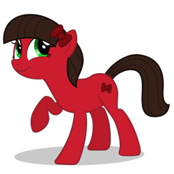 Size: 1500x1500 | Tagged: safe, artist:punchingshark, oc, oc:amelia, species:earth pony, species:pony, female, mare, red and black oc, simple background, solo, transparent background, vector