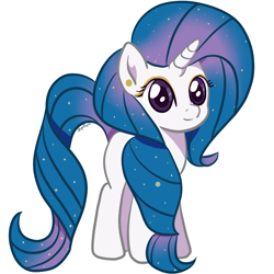 Size: 1024x1024 | Tagged: safe, artist:koharuveddette, oc, oc only, parent:princess celestia, parent:rarity, parents:rarilestia, species:pony, species:unicorn, adoptable, breedable, ethereal mane, female, galaxy mane, magical lesbian spawn, mare, offspring, solo