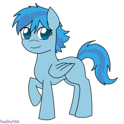 Size: 1280x1280 | Tagged: safe, artist:hayley566, oc, oc only, oc:stormy sky, species:pegasus, species:pony, looking at you, simple background, solo, transparent background