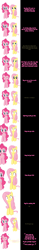 Size: 1000x6362 | Tagged: safe, artist:undead-niklos, character:fluttershy, character:pinkie pie, comic:pinkie pie says goodnight, comic, every breath you take, pink text, song reference, the police, yellow text