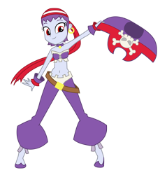 Size: 1268x1325 | Tagged: safe, artist:chaostrical, artist:lhenao, base used, edit, species:human, my little pony:equestria girls, belt, clothing, crossover, ear piercing, earring, equestria girls style, equestria girls-ified, hat, headband, jewelry, piercing, pirate, pirate hat, risky boots, shantae, shoes