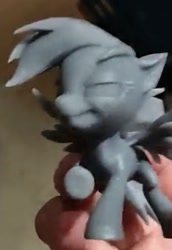 Size: 426x619 | Tagged: safe, artist:pegaplex, artist:yoda soda creations, character:rainbow dash, species:pony, 3d print, confident, female, lidded eyes, pose, ready to fight, ready to fly, ready to race, solo, unpainted, yoda soda creations