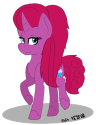 Size: 830x1080 | Tagged: safe, artist:king-justin, artist:徐詩珮, base used, oc, oc:betty pop, parent:glitter drops, parent:tempest shadow, parents:glittershadow, species:pony, species:unicorn, female, magical lesbian spawn, mare, next generation, offspring, simple background, transparent background