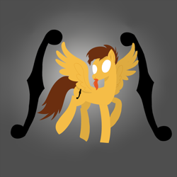 Size: 1080x1080 | Tagged: safe, artist:shooting star, oc, oc only, oc:arabesque sympony, species:pegasus, species:pony, lineless, minimalist, modern art, musician, shading, simple background, simple shading, solo, violin