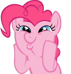 Size: 7082x7376 | Tagged: safe, artist:rainbowplasma, part of a set, character:pinkie pie, species:earth pony, species:pony, bust, cute, dashface, diapinkes, female, funny face, hooves on cheeks, mare, silly, silly pony, simple background, so awesome, solo, squishy cheeks, transparent background