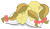 Size: 1624x941 | Tagged: dead source, safe, artist:sir-dangereaux, character:apple strudely, species:earth pony, species:pony, g4, apple family member, female, mare, photoshop, pillow, simple background, sleeping, solo, transparent background