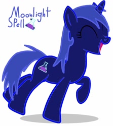 Size: 1069x1200 | Tagged: safe, artist:crystal wishes, derpibooru original, oc, oc:moonlight spell, species:pony, species:unicorn, happy