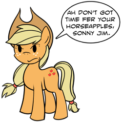 Size: 617x618 | Tagged: dead source, safe, artist:sir-dangereaux, character:applejack, species:earth pony, species:pony, newbie artist training grounds, g4, angry, female, mare, photoshop, simple background, solo, transparent background