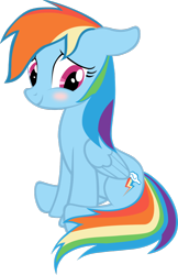 Size: 900x1393 | Tagged: safe, artist:klaifferon, character:rainbow dash, blushing, simple background, transparent background, vector