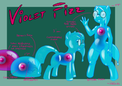 Size: 1600x1131 | Tagged: safe, artist:halcy0n, species:anthro, species:pony, species:unguligrade anthro, agender, anthro with ponies, female, goo, goo pony, nucleus, ooze, original species, pathfinder, reference sheet, slime, slime girl, slime monster