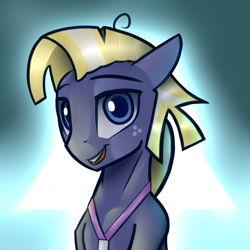 Size: 2000x2000 | Tagged: safe, artist:5oussn, artist:endelthepegasus, character:star tracker, species:earth pony, species:pony, bust, looking at you, male, open mouth, solo, stallion