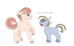 Size: 1024x647 | Tagged: safe, artist:echabi, oc, oc:cursive quill, oc:falsetto fallout, parent:coco pommel, parent:trenderhoof, parents:oc x oc, parents:trenderpommel, species:earth pony, species:pony, kindverse, freckles, magical lesbian spawn, offspring, offspring's offspring, parent:oc:pristine melody, parent:oc:turquoise edge, step-parent and step-child, stepfather and daughter, vine