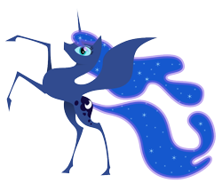 Size: 858x706 | Tagged: safe, artist:eipred, character:princess luna, female, hoofy-kicks, pose, rearing, simple background, solo, spread wings, svg, transparent background, vector, wings
