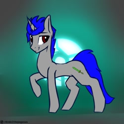 Size: 1000x1000 | Tagged: safe, artist:endelthepegasus, oc, oc only, oc:enigan, species:pony, species:unicorn, male, smiling, solo