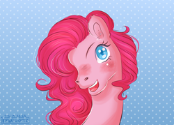 Size: 4900x3500 | Tagged: safe, artist:compassrose0425, character:pinkie pie, species:earth pony, species:pony, episode:too many pinkie pies, g4, my little pony: friendship is magic, bet you can't make a face crazier than this, female, g3 faic, scene interpretation, simple background, solo